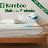 Bamboo Mattress Protector,Breathable Waterproof Mattress Cover,3D Air Fabric Cooling Bed Pad Cover, Deep Pocket 40cm(King Single,Green)