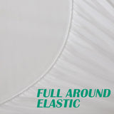 Bamboo Mattress Protector,Breathable Waterproof Mattress Cover,3D Air Fabric Cooling Bed Pad Cover, Deep Pocket 40cm(King Single,Green)