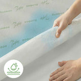 Bamboo Mattress Protector,Breathable Waterproof Mattress Cover,3D Air Fabric Cooling Bed Pad Cover, Deep Pocket 40cm(Single,Green)
