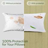 Waterproof Bamboo Pillow Protector Cover,100% Bug Water Proof Zippered Pillow Cases Body Size (1 Pack, White,50cm x 150cm)