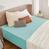 2000TC Hotel Quality Fitted Sheets - 2 Piece Fitted Sheets  -Breathable Bedding - Wrinkle, Fade, Stain Resistant- 16inch/40cm Deep Pocket Fitted Bed Sheets-Wrinkle and Fade Resistant,(Ice blue,King) In Australia - Darrahopens