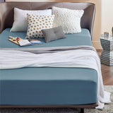 2000TC Hotel Quality Fitted Sheets - 2 Piece Fitted Sheets  -Breathable Bedding - Wrinkle, Fade, Stain Resistant- 16inch/40cm Deep Pocket Fitted Bed Sheets-Wrinkle and Fade Resistant,(Ocean,Single) In Australia - Darrahopens