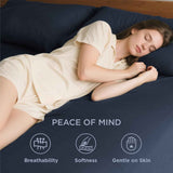 2000TC Hotel Quality Fitted Sheets - 2 Piece Fitted Sheets  -Breathable Bedding - Wrinkle, Fade, Stain Resistant- 16inch/40cm Deep Pocket Fitted Bed Sheets-Wrinkle and Fade Resistant,(Navy,Single) In Australia - Darrahopens