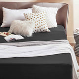 2000TC Hotel Quality Fitted Sheets - 2 Piece Fitted Sheets  -Breathable Bedding - Wrinkle, Fade, Stain Resistant- 16inch/40cm Deep Pocket Fitted Bed Sheets-Wrinkle and Fade Resistant,(Black,Super King) In Australia - Darrahopens