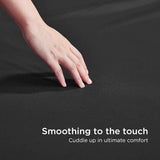 2000TC Hotel Quality Fitted Sheets - 2 Piece Fitted Sheets  -Breathable Bedding - Wrinkle, Fade, Stain Resistant- 16inch/40cm Deep Pocket Fitted Bed Sheets-Wrinkle and Fade Resistant,(Black,Super King) In Australia - Darrahopens