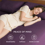 2000TC Hotel Quality Fitted Sheets - 2 Piece Fitted Sheets  -Breathable Bedding - Wrinkle, Fade, Stain Resistant- 16inch/40cm Deep Pocket Fitted Bed Sheets-Wrinkle and Fade Resistant,(Purple,Super King) In Australia - Darrahopens