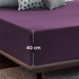 2000TC Hotel Quality Fitted Sheets - 2 Piece Fitted Sheets  -Breathable Bedding - Wrinkle, Fade, Stain Resistant- 16inch/40cm Deep Pocket Fitted Bed Sheets-Wrinkle and Fade Resistant,(Purple,Super King) In Australia - Darrahopens