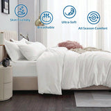 Hotel Soft Microfiber Duvet Cover Set-2000TC Quilt Cover Set & Pillowcases -1 Donna Cover Zipper Closure & 1 x Pillowcases-Breathable Bedding - Wrinkle, Fade, Stain Resistant(Raw white,Double) In Australia - Darrahopens