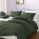 Hotel Soft Microfiber Duvet Cover Set-2000TC Quilt Cover Set & Pillowcases -1 Donna Cover Zipper Closure & 1 x Pillowcases-Breathable Bedding - Wrinkle, Fade, Stain Resistant(Olive green,Double) In Australia - Darrahopens