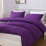 Hotel Soft Microfiber Duvet Cover Set-2000TC Quilt Cover Set & Pillowcases -1 Donna Cover Zipper Closure & 1 x Pillowcases-Breathable Bedding - Wrinkle, Fade, Stain Resistant(Purple,Double) In Australia - Darrahopens