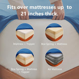 Hotel Soft Bed Sheet Set- Bedding Sheets & Pillowcases -Breathable Bedding - Wrinkle, Fade, Stain Resistant-Deep Pocket Flat Fitted Bed Sheet Set(Royal blue,Double) In Australia - Darrahopens