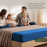 Hotel Quality Fitted Sheet - 1 Piece Fitted Sheet  -Breathable Bedding - Wrinkle, Fade, Stain Resistant- 16inch/40cm Deep Pocket Fitted Bed Sheet-Wrinkle and Fade Resistant,(Royal blue,Double) In Australia - Darrahopens