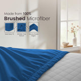 Hotel Quality Fitted Sheet - 1 Piece Fitted Sheet  -Breathable Bedding - Wrinkle, Fade, Stain Resistant- 16inch/40cm Deep Pocket Fitted Bed Sheet-Wrinkle and Fade Resistant,(Royal blue,Double)