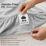 Hotel Quality Fitted Sheet - 1 Piece Fitted Sheet  -Breathable Bedding - Wrinkle, Fade, Stain Resistant- 16inch/40cm Deep Pocket Fitted Bed Sheet-Wrinkle and Fade Resistant,(Silver-gray,Double) In Australia - Darrahopens