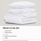 Hotel Soft Microfiber Duvet Cover Set-2000TC Quilt Cover Set & Pillowcases -1 Donna Cover Zipper Closure & 1 x Pillowcases-Breathable Bedding - Wrinkle, Fade, Stain Resistant(White,King) In Australia - Darrahopens