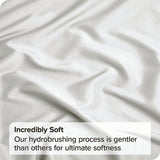 Hotel Soft Microfiber Duvet Cover Set-2000TC Quilt Cover Set & Pillowcases -1 Donna Cover Zipper Closure & 1 x Pillowcases-Breathable Bedding - Wrinkle, Fade, Stain Resistant(Raw white,King)