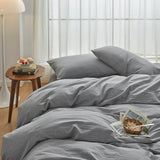 Hotel Soft Microfiber Duvet Cover Set-2000TC Quilt Cover Set & Pillowcases -1 Donna Cover Zipper Closure & 1 x Pillowcases-Breathable Bedding - Wrinkle, Fade, Stain Resistant(Grey,King) In Australia - Darrahopens
