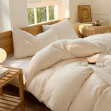 Hotel Soft Microfiber Duvet Cover Set-2000TC Quilt Cover Set & Pillowcases -1 Donna Cover Zipper Closure & 1 x Pillowcases-Breathable Bedding - Wrinkle, Fade, Stain Resistant(Cream White,King) In Australia - Darrahopens
