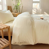Hotel Soft Microfiber Duvet Cover Set-2000TC Quilt Cover Set & Pillowcases -1 Donna Cover Zipper Closure & 1 x Pillowcases-Breathable Bedding - Wrinkle, Fade, Stain Resistant(Cream White,King) In Australia - Darrahopens