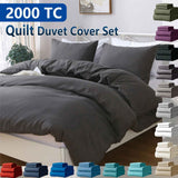 Hotel Soft Microfiber Duvet Cover Set-2000TC Quilt Cover Set & Pillowcases -1 Donna Cover Zipper Closure & 1 x Pillowcases-Breathable Bedding - Wrinkle, Fade, Stain Resistant(Dark gray,King) In Australia - Darrahopens