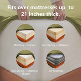 Hotel Soft Bed Sheet Set- Bedding Sheets & Pillowcases -Breathable Bedding - Wrinkle, Fade, Stain Resistant-Deep Pocket Flat Fitted Bed Sheet Set(Olive green,King) In Australia - Darrahopens
