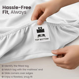 Hotel Quality Fitted Sheet - 1 Piece Fitted Sheet  -Breathable Bedding - Wrinkle, Fade, Stain Resistant- 16inch/40cm Deep Pocket Fitted Bed Sheet-Wrinkle and Fade Resistant,(White,King) In Australia - Darrahopens