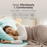 Hotel Quality Fitted Sheet - 1 Piece Fitted Sheet  -Breathable Bedding - Wrinkle, Fade, Stain Resistant- 16inch/40cm Deep Pocket Fitted Bed Sheet-Wrinkle and Fade Resistant,(Ice blue,King) In Australia - Darrahopens