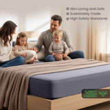 Hotel Quality Fitted Sheet - 1 Piece Fitted Sheet  -Breathable Bedding - Wrinkle, Fade, Stain Resistant- 16inch/40cm Deep Pocket Fitted Bed Sheet-Wrinkle and Fade Resistant,(Grey,King) In Australia - Darrahopens