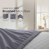 Hotel Quality Fitted Sheet - 1 Piece Fitted Sheet  -Breathable Bedding - Wrinkle, Fade, Stain Resistant- 16inch/40cm Deep Pocket Fitted Bed Sheet-Wrinkle and Fade Resistant,(Grey,King) In Australia - Darrahopens