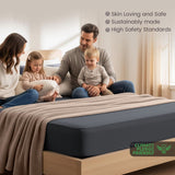 Hotel Quality Fitted Sheet - 1 Piece Fitted Sheet  -Breathable Bedding - Wrinkle, Fade, Stain Resistant- 16inch/40cm Deep Pocket Fitted Bed Sheet-Wrinkle and Fade Resistant,(Dark gray,King) In Australia - Darrahopens