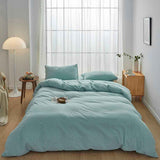Hotel Soft Microfiber Duvet Cover Set-2000TC Quilt Cover Set & Pillowcases -1 Donna Cover Zipper Closure & 1 x Pillowcases-Breathable Bedding - Wrinkle, Fade, Stain Resistant(Ice Blue,King Single) In Australia - Darrahopens