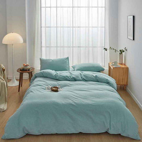 Hotel Soft Microfiber Duvet Cover Set-2000TC Quilt Cover Set & Pillowcases -1 Donna Cover Zipper Closure & 1 x Pillowcases-Breathable Bedding - Wrinkle, Fade, Stain Resistant(Ice Blue,King Single) In Australia - Darrahopens