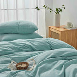Hotel Soft Microfiber Duvet Cover Set-2000TC Quilt Cover Set & Pillowcases -1 Donna Cover Zipper Closure & 1 x Pillowcases-Breathable Bedding - Wrinkle, Fade, Stain Resistant(Ice Blue,King Single) In Australia - Darrahopens