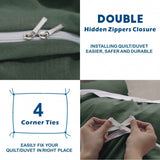 Hotel Soft Microfiber Duvet Cover Set-2000TC Quilt Cover Set & Pillowcases -1 Donna Cover Zipper Closure & 1 x Pillowcases-Breathable Bedding - Wrinkle, Fade, Stain Resistant(Olive green,King Single) In Australia - Darrahopens