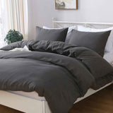 Hotel Soft Microfiber Duvet Cover Set-2000TC Quilt Cover Set & Pillowcases -1 Donna Cover Zipper Closure & 1 x Pillowcases-Breathable Bedding - Wrinkle, Fade, Stain Resistant(Dark gray,King Single) In Australia - Darrahopens