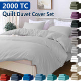 Hotel Soft Microfiber Duvet Cover Set-2000TC Quilt Cover Set & Pillowcases -1 Donna Cover Zipper Closure & 1 x Pillowcases-Breathable Bedding - Wrinkle, Fade, Stain Resistant(Silver-gray,King Single) In Australia - Darrahopens