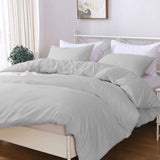 Hotel Soft Microfiber Duvet Cover Set-2000TC Quilt Cover Set & Pillowcases -1 Donna Cover Zipper Closure & 1 x Pillowcases-Breathable Bedding - Wrinkle, Fade, Stain Resistant(Silver-gray,King Single) In Australia - Darrahopens