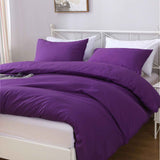 Hotel Soft Microfiber Duvet Cover Set-2000TC Quilt Cover Set & Pillowcases -1 Donna Cover Zipper Closure & 1 x Pillowcases-Breathable Bedding - Wrinkle, Fade, Stain Resistant(Purple,King Single) In Australia - Darrahopens