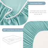 Hotel Soft Bed Sheet Set- Bedding Sheets & Pillowcases -Breathable Bedding - Wrinkle, Fade, Stain Resistant-Deep Pocket Flat Fitted Bed Sheet Set(Ice Blue,King Single) In Australia - Darrahopens