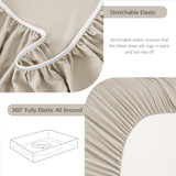 Hotel Soft Bed Sheet Set- Bedding Sheets & Pillowcases -Breathable Bedding - Wrinkle, Fade, Stain Resistant-Deep Pocket Flat Fitted Bed Sheet Set(Cream White,King Single)