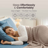 Hotel Quality Fitted Sheet - 1 Piece Fitted Sheet  -Breathable Bedding - Wrinkle, Fade, Stain Resistant- 16inch/40cm Deep Pocket Fitted Bed Sheet-Wrinkle and Fade Resistant,(Ocean,King Single) In Australia - Darrahopens