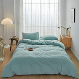 Hotel Soft Microfiber Duvet Cover Set-2000TC Quilt Cover Set & Pillowcases -1 Donna Cover Zipper Closure & 1 x Pillowcases-Breathable Bedding - Wrinkle, Fade, Stain Resistant(Ice Blue,Queen) In Australia - Darrahopens