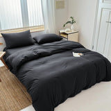 Hotel Soft Microfiber Duvet Cover Set-2000TC Quilt Cover Set & Pillowcases -1 Donna Cover Zipper Closure & 1 x Pillowcases-Breathable Bedding - Wrinkle, Fade, Stain Resistant(Black,Queen) In Australia - Darrahopens