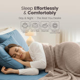 Hotel Quality Fitted Sheet - 1 Piece Fitted Sheet  -Breathable Bedding - Wrinkle, Fade, Stain Resistant- 16inch/40cm Deep Pocket Fitted Bed Sheet-Wrinkle and Fade Resistant,(Ocean,Queen)