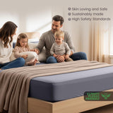 Hotel Quality Fitted Sheet - 1 Piece Fitted Sheet  -Breathable Bedding - Wrinkle, Fade, Stain Resistant- 16inch/40cm Deep Pocket Fitted Bed Sheet-Wrinkle and Fade Resistant,(Grey,Queen) In Australia - Darrahopens