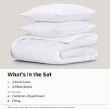 Hotel Soft Microfiber Duvet Cover Set-2000TC Quilt Cover Set & Pillowcases -1 Donna Cover Zipper Closure & 1 x Pillowcases-Breathable Bedding - Wrinkle, Fade, Stain Resistant(White,Single) In Australia - Darrahopens