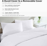 Hotel Soft Microfiber Duvet Cover Set-2000TC Quilt Cover Set & Pillowcases -1 Donna Cover Zipper Closure & 1 x Pillowcases-Breathable Bedding - Wrinkle, Fade, Stain Resistant(White,Single) In Australia - Darrahopens