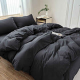 Hotel Soft Microfiber Duvet Cover Set-2000TC Quilt Cover Set & Pillowcases -1 Donna Cover Zipper Closure & 1 x Pillowcases-Breathable Bedding - Wrinkle, Fade, Stain Resistant(Black,Single) In Australia - Darrahopens