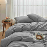 Hotel Soft Microfiber Duvet Cover Set-2000TC Quilt Cover Set & Pillowcases -1 Donna Cover Zipper Closure & 1 x Pillowcases-Breathable Bedding - Wrinkle, Fade, Stain Resistant(Grey,Single) In Australia - Darrahopens
