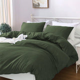 Hotel Soft Microfiber Duvet Cover Set-2000TC Quilt Cover Set & Pillowcases -1 Donna Cover Zipper Closure & 1 x Pillowcases-Breathable Bedding - Wrinkle, Fade, Stain Resistant(Olive green,Single) In Australia - Darrahopens